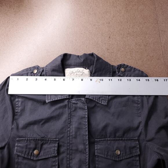 Velvet Parka Women S Dk Gray Drawstring Cinch Waist Collared Utility Streetwear - Picture 4 of 11